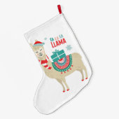 Fa La La Llama Grote Kerstsok (Achterkant (Hangend))