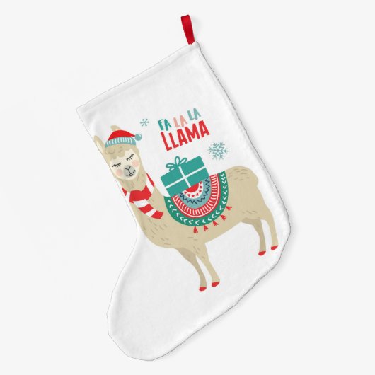 Fa La La Llama Grote Kerstsok (Achterkant (Hangend))