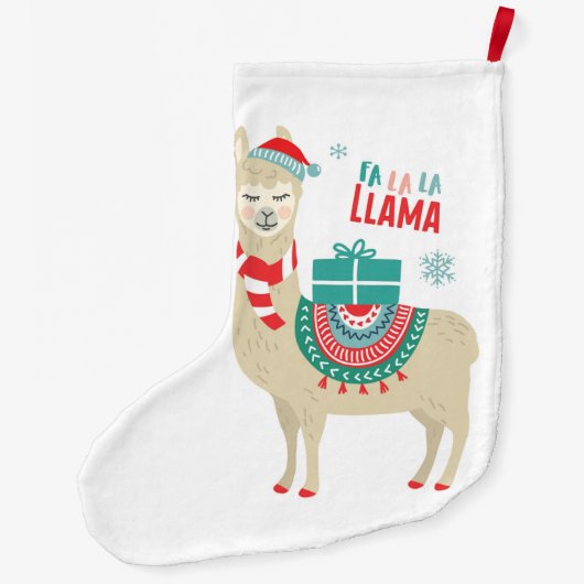 Fa La La Llama Grote Kerstsok (Achterkant)