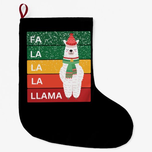FA LA LA LLAMA GROTE KERSTSOK (Voorkant)