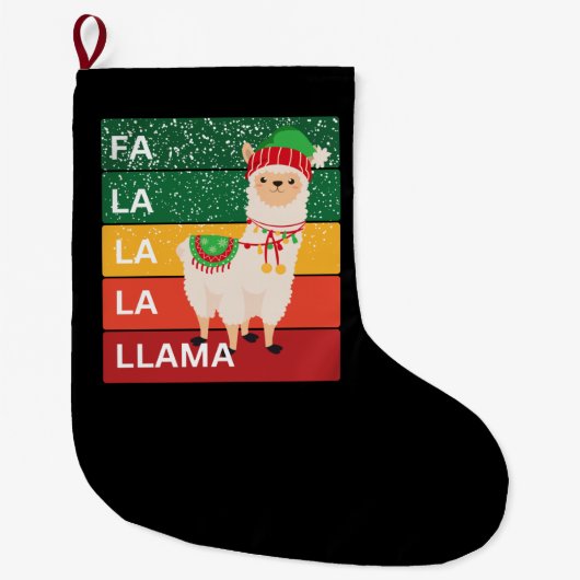 FA LA LA LLAMA GROTE KERSTSOK (Voorkant)