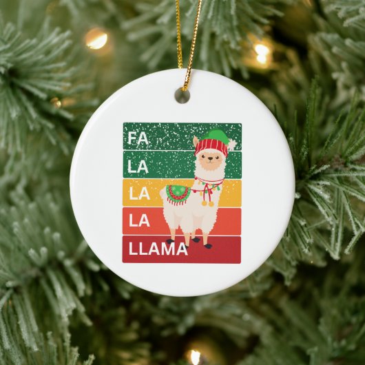 FA LA LA LLAMA KERAMISCH ORNAMENT (Boom)