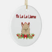 Fa La la Llama Keramisch Ornament (Rechts)