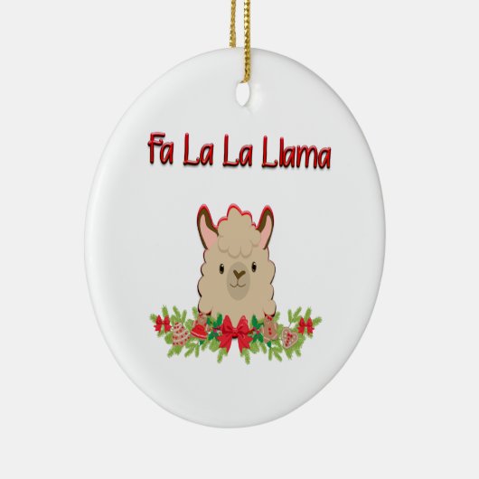 Fa La la Llama Keramisch Ornament (Rechts)