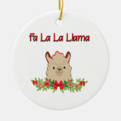 Fa La la Llama Keramisch Ornament (Voorkant)