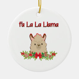 Fa La la Llama Keramisch Ornament