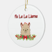 Fa La la Llama Keramisch Ornament (Links)