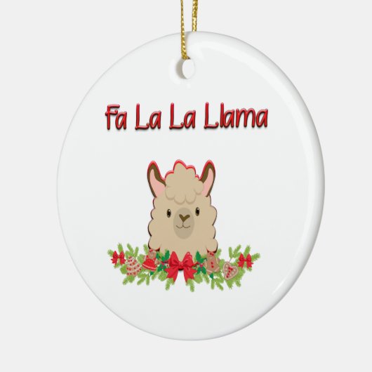 Fa La la Llama Keramisch Ornament (Links)