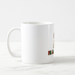 Fa La La Llama Kerst Typografie Kunst Koffiemok