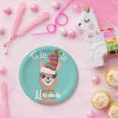 fa la la llama Kerstfeestdag borden Papieren Bordje (Feest)