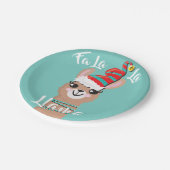 fa la la llama Kerstfeestdag borden Papieren Bordje (Gekanteld)