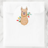 Fa la la Llama kerstkerstkerstkerstkerstman Ronde Sticker (Tas)
