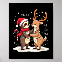 Fa La La Llama Kerstlichten Luiaard Rid Llama Kers