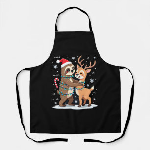 Fa La La Llama Kerstlichten Luiaard Riddt Llama Ke Schort