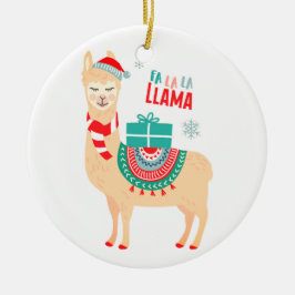 Fa La La Llama | Kerstmis Keramisch Ornament