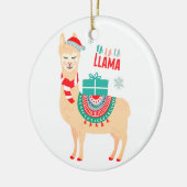 Fa La La Llama | Kerstmis Keramisch Ornament (Links)