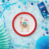 Fa La La Llama | Kerstmis Papieren Bordje (Feest)