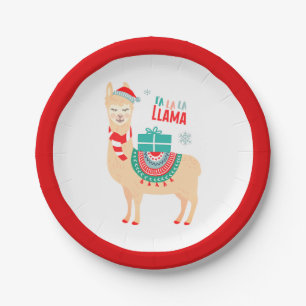 Fa La La Llama   Kerstmis Papieren Bordje