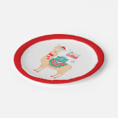 Fa La La Llama | Kerstmis Papieren Bordje (Gekanteld)