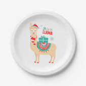 Fa La La Llama | Kerstmis Papieren Bordje (Voorkant)