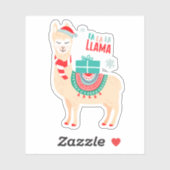 Fa La La Llama | Kerstmis Sticker (Vel)