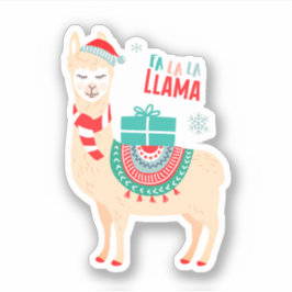 Fa La La Llama | Kerstmis Sticker