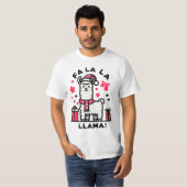 Fa La La Llama Kerstmis T-shirt (Voorkant volledig)