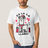 Fa La La Llama Kerstmis T-shirt (Voorkant)