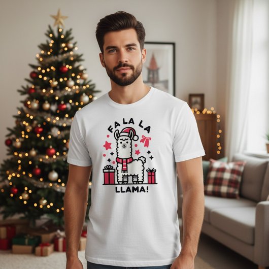 Fa La La Llama Kerstmis T-shirt