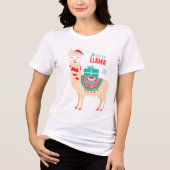 Fa La La Llama | Kerstmis Tri-Blend Shirt (Voorkant)