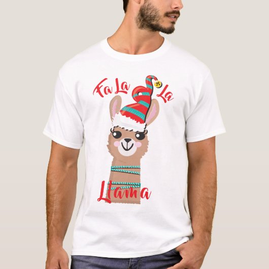 Fa la la llama lelijke kersttrui t shirt (Voorkant)