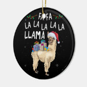 Fa La La Llama llama kerstmis met kerstbox Keramisch Ornament (Links)