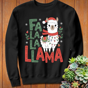 Fa La La Llama   Llama Lover Retro Kerstmis Trui