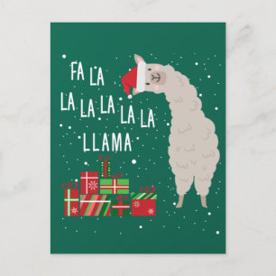 Fa La La Llama Shirt - Kerstmis met Llama Briefkaart