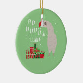 Fa La La Llama Shirt - Kerstmis met Llama Keramisch Ornament (Rechts)