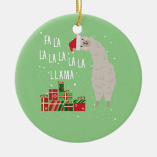 Fa La La Llama Shirt - Kerstmis met Llama Keramisch Ornament