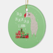 Fa La La Llama Shirt - Kerstmis met Llama Keramisch Ornament (Links)