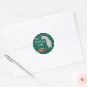 Fa La La Llama Shirt - Kerstmis met Llama Ronde Sticker (Envelop)