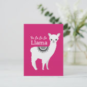 "Fa La La Llama" Vakantie Briefkaart (Staand voorkant)