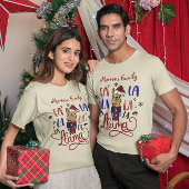 Fa La La Llama Voeg familienaam toe Christmas Unis T-shirt