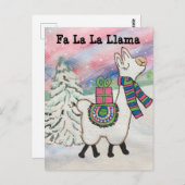 Fa La La Llama Whimsical Briefkaart (Voorkant / Achterkant)