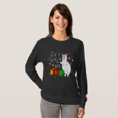 Fa La La Llama X Mas Boxes Snowflake Kerstmis T-shirt (Voorkant volledig)