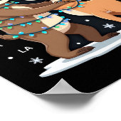 Fa La La Llama Xmas Lights Sloth Riding Llama Chri Poster (Hoek)