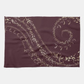 Fa La La Magical Gold Sparkle Christmas Carol Theedoek (Horizontaal)