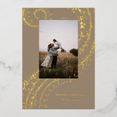 Fa La La Magische Kerstlied Gouden Kerstlied Lied  Folie Feestdagenkaart (Voorkant)