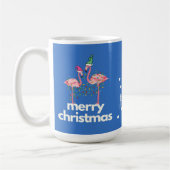 Fa la la mingo Christmas Flamingo Coffee Mok (Links)