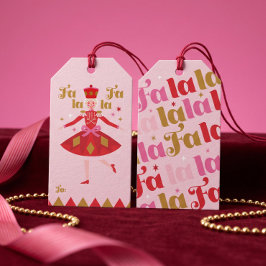 Fa La La Notenkraker Ballet Roze Meisjesachtig Ker Cadeaulabel