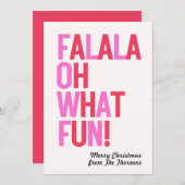 FA LA LA OH WAT IS HET FEest Plat Kerstkaart (Voorkant / Achterkant)