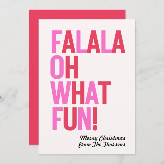 FA LA LA OH WAT IS HET FEest Plat Kerstkaart (Voorkant / Achterkant)