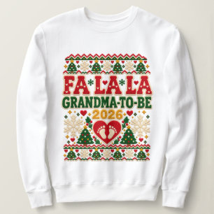 Fa La La Oma-in-wording 2026 Lelijk Kerstmis T-shi Trui